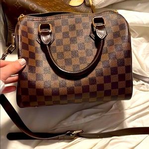 Checkered speedy style bag